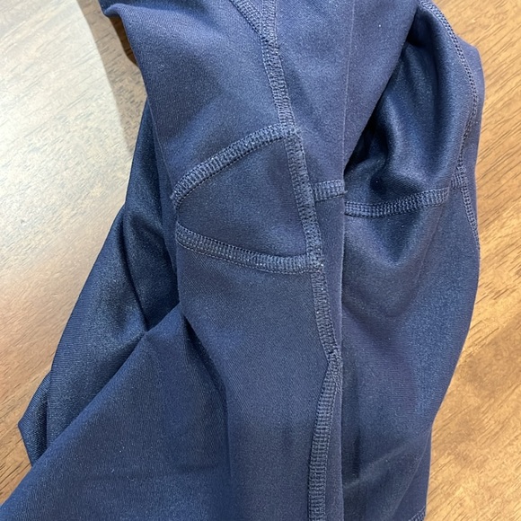 ALO Yoga Elevate Hi-Rise Leggings - Navy Gray Mesh Colorblock - Size M - Picture 7 of 8